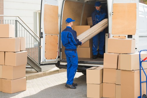 Professional furniture pick-up team at Ealing storage facility