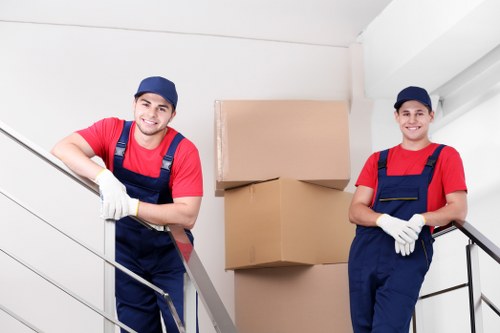 Organized storage space for picked-up furniture in Ealing