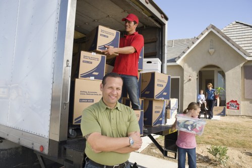 Furniture and office items prepared for commercial storage