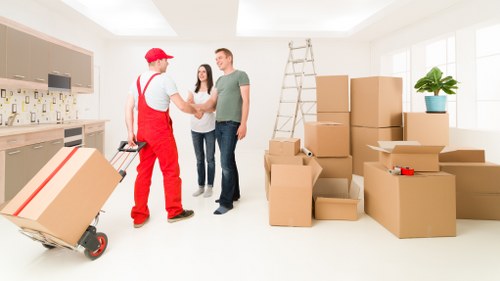 Eco-friendly moving truck in Ealing