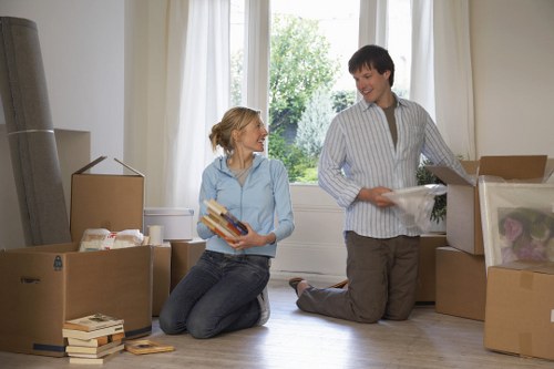Experienced packers handling items